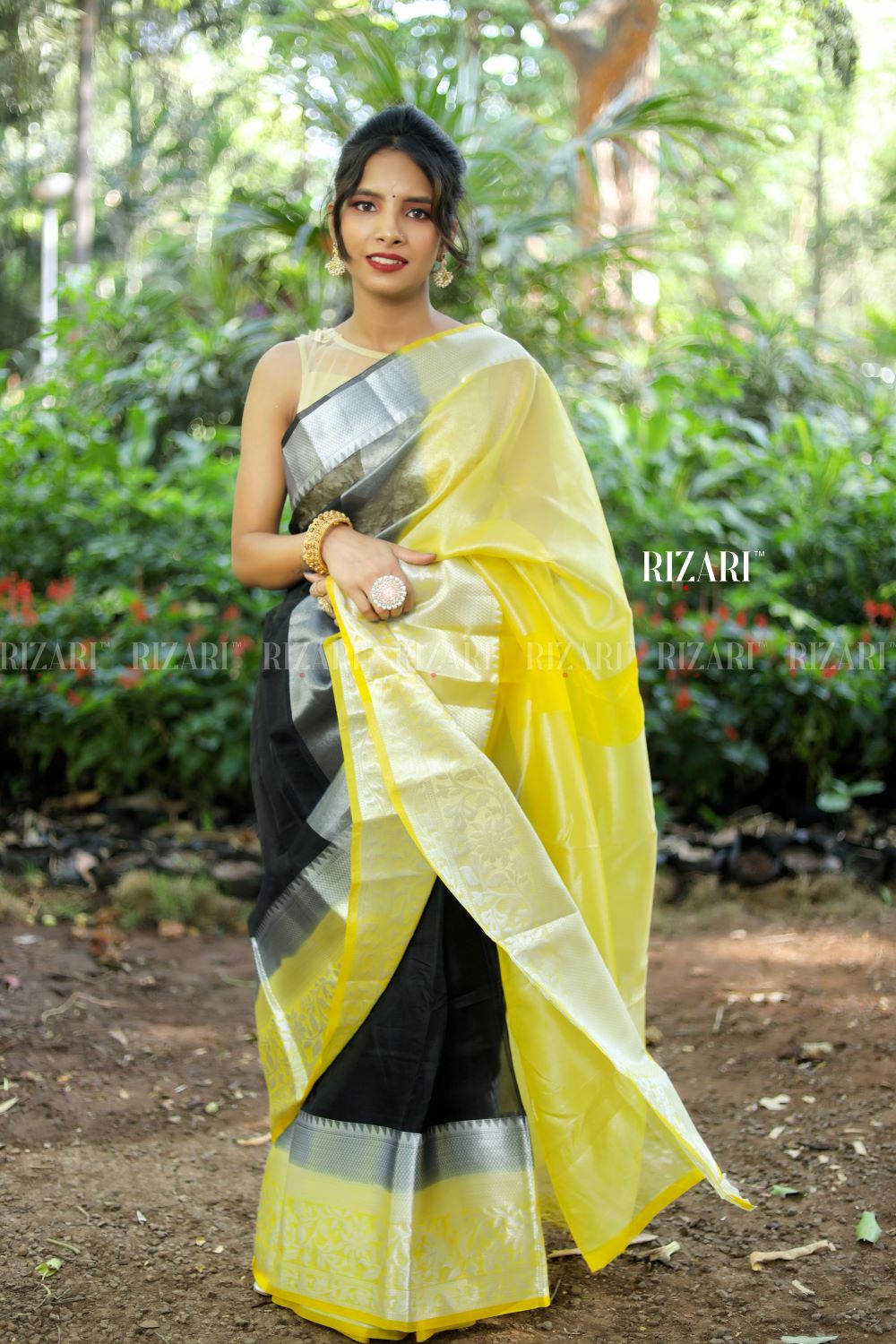 Black Organza Saree