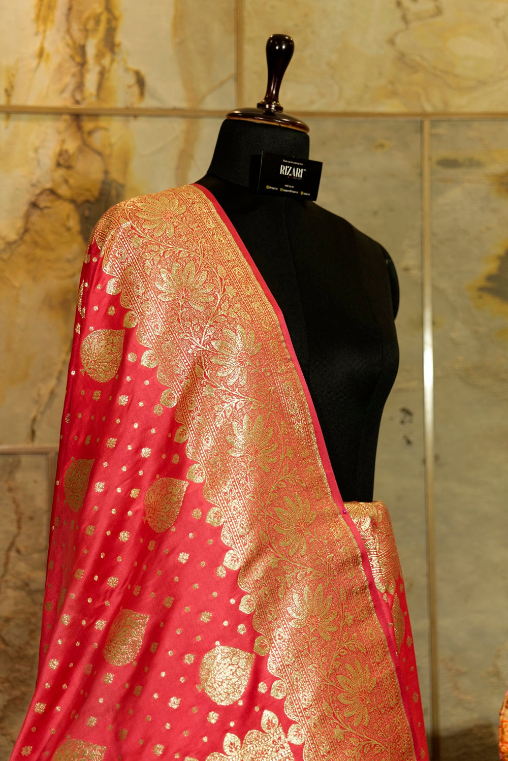 Pink Banarasi Katan Silk Saree