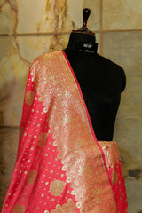 Pink Banarasi Katan Silk Saree