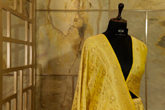 Lemon Yellow Banarasi Saree