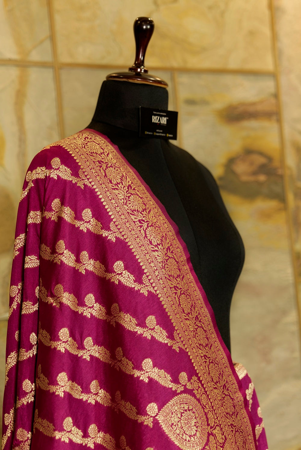 Magenta Banarasai Saree