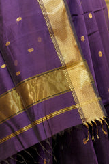 Purple Maheshwari Silk Saree