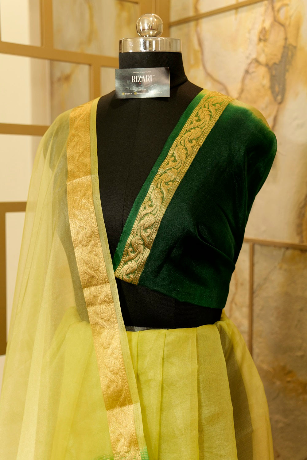 Light Green Organza Saree