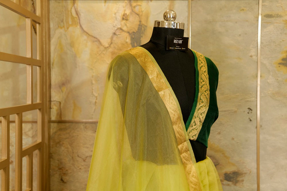 Light Green Organza Saree