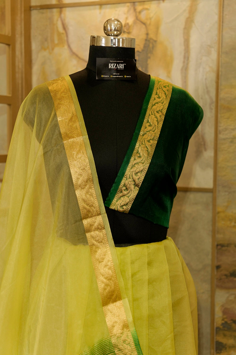 Light Green Organza Saree