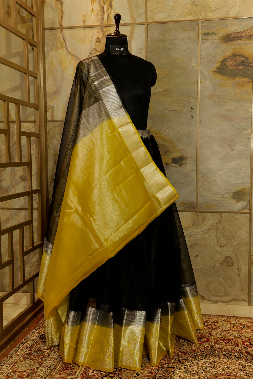 Black Organza Saree