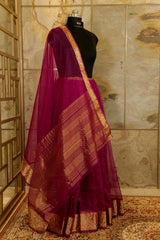 Magenta Organza Saree