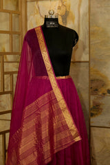 Magenta Organza Saree