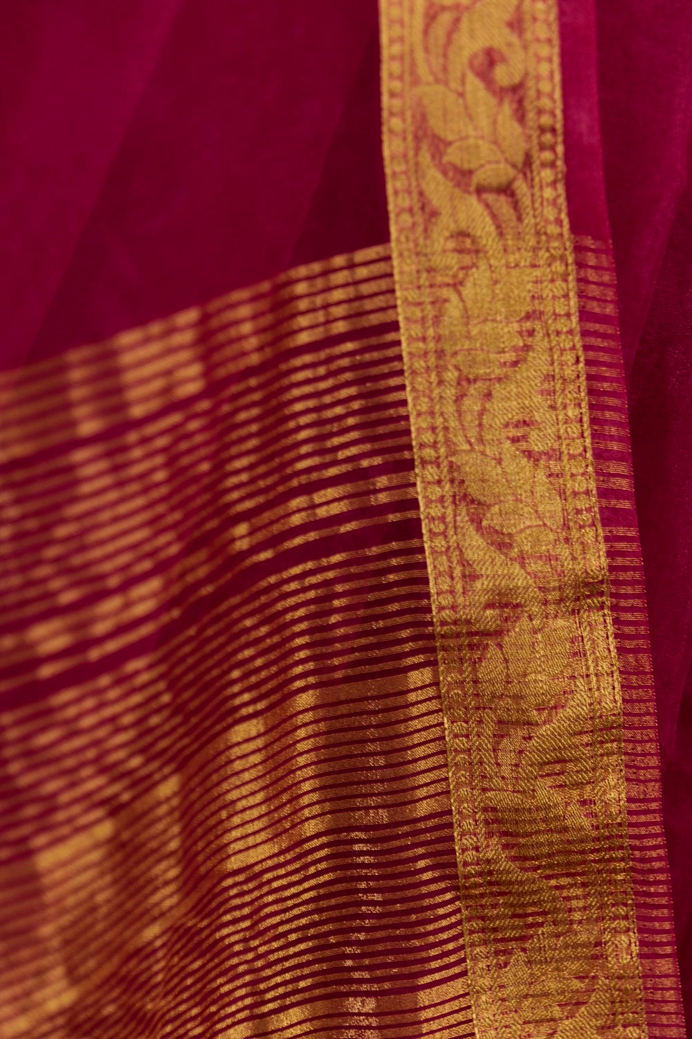 Magenta Organza Saree