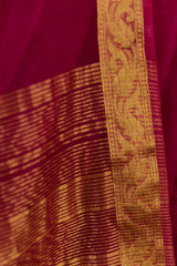 Magenta Organza Saree