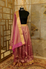 Pastel Pink Tissue Saree