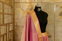 Pastel Pink Tissue Saree