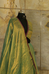 Green and Gold tone Tissue Saree