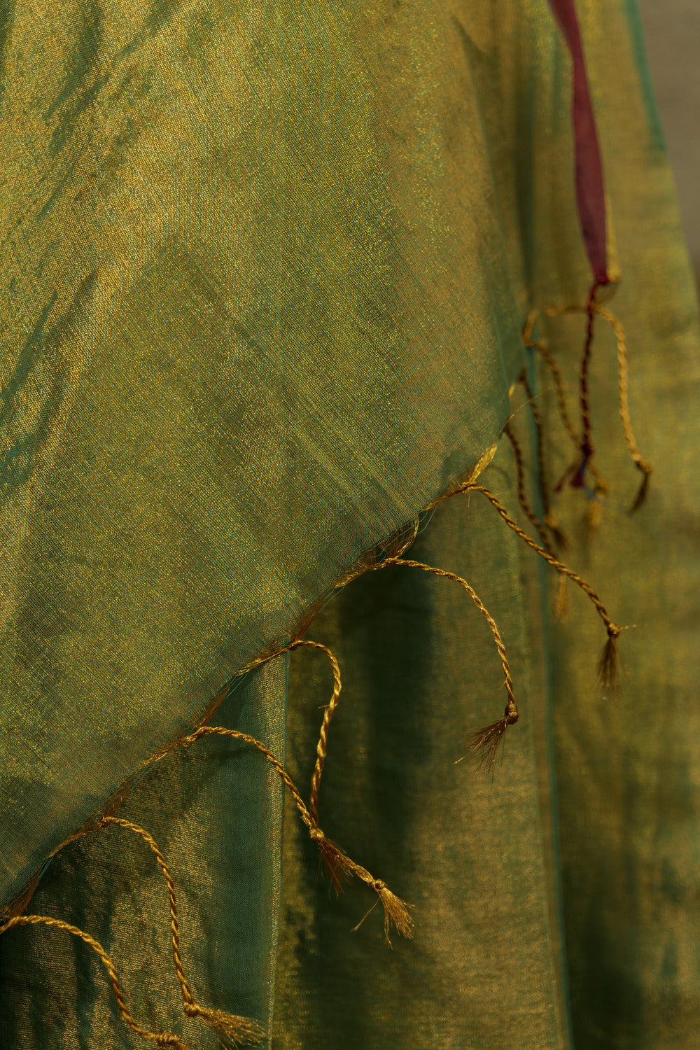 Green and Gold tone Tissue Saree