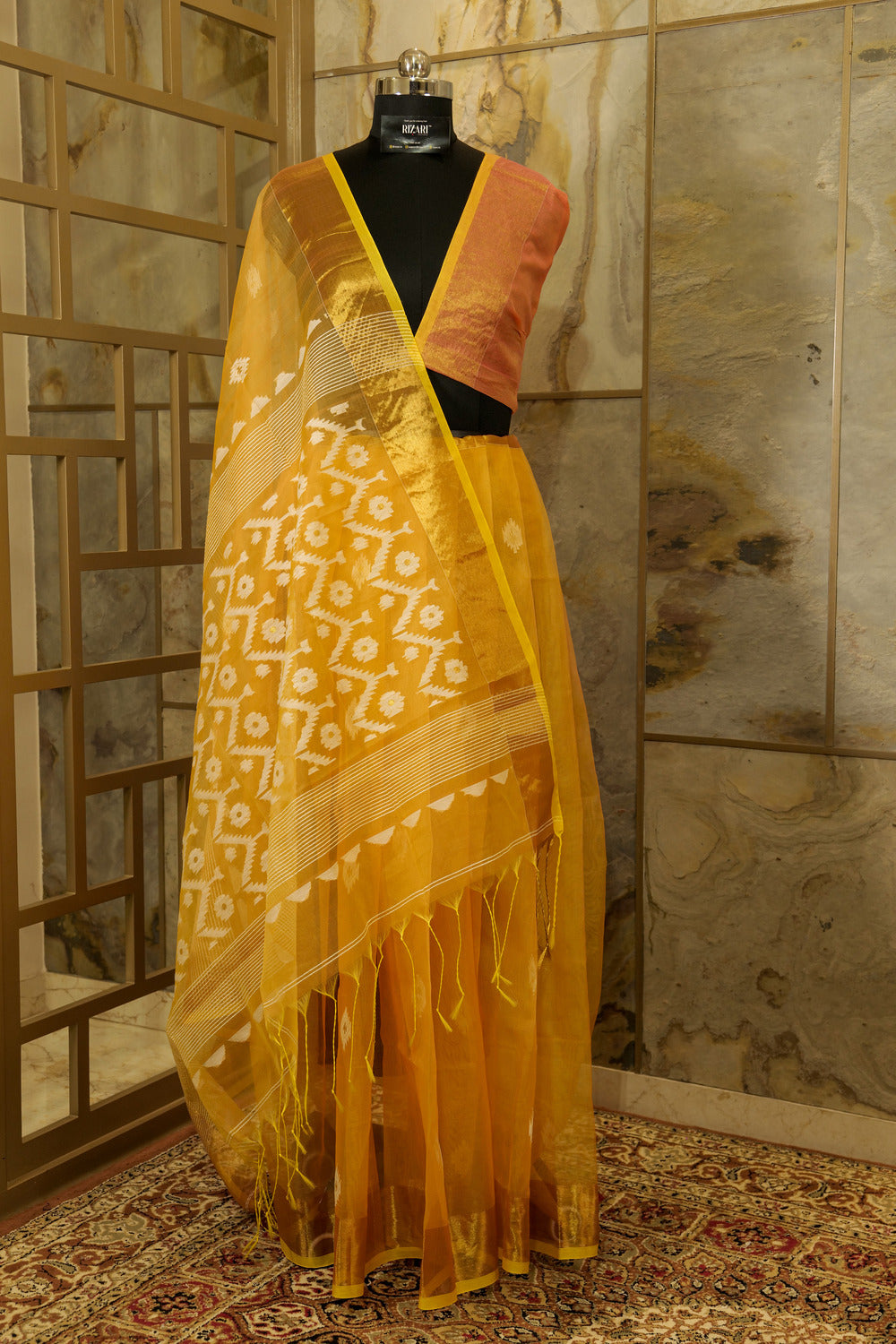 Amber Exclusive Handwoven Benarasi Jamdani Saree