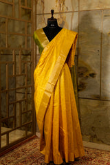 Yellow Saree with all over buttis