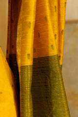 Yellow Saree with all over buttis