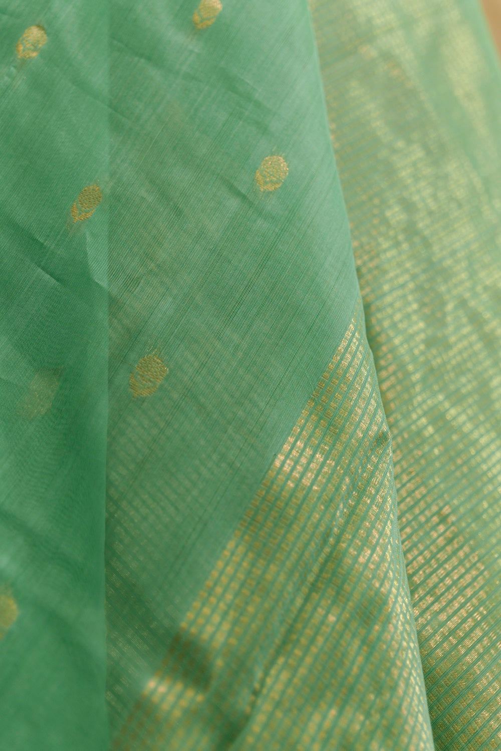 Pastel blue shade Handwoven Kanjivaram Saree