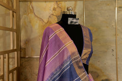 Mauve & light purple saree with Jari border