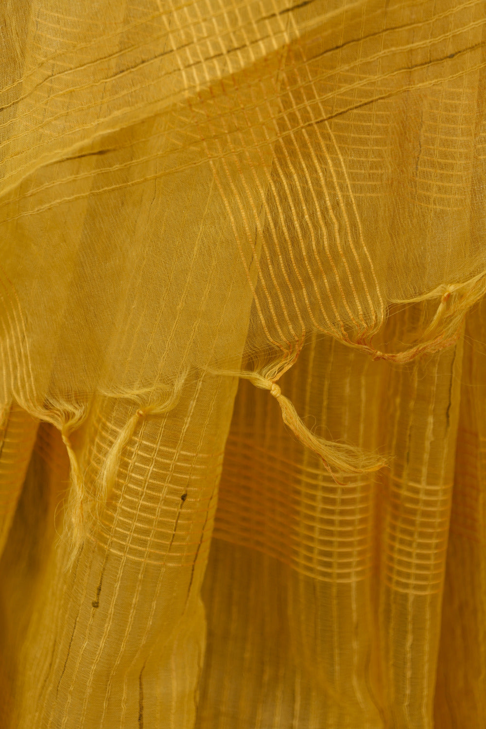 Light yellow organza  saree