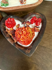 Bloom of Heart — Wooden Heart Candle