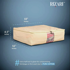 Rizari Cotton Wardrobe Organizer - Pack of 3 Covers