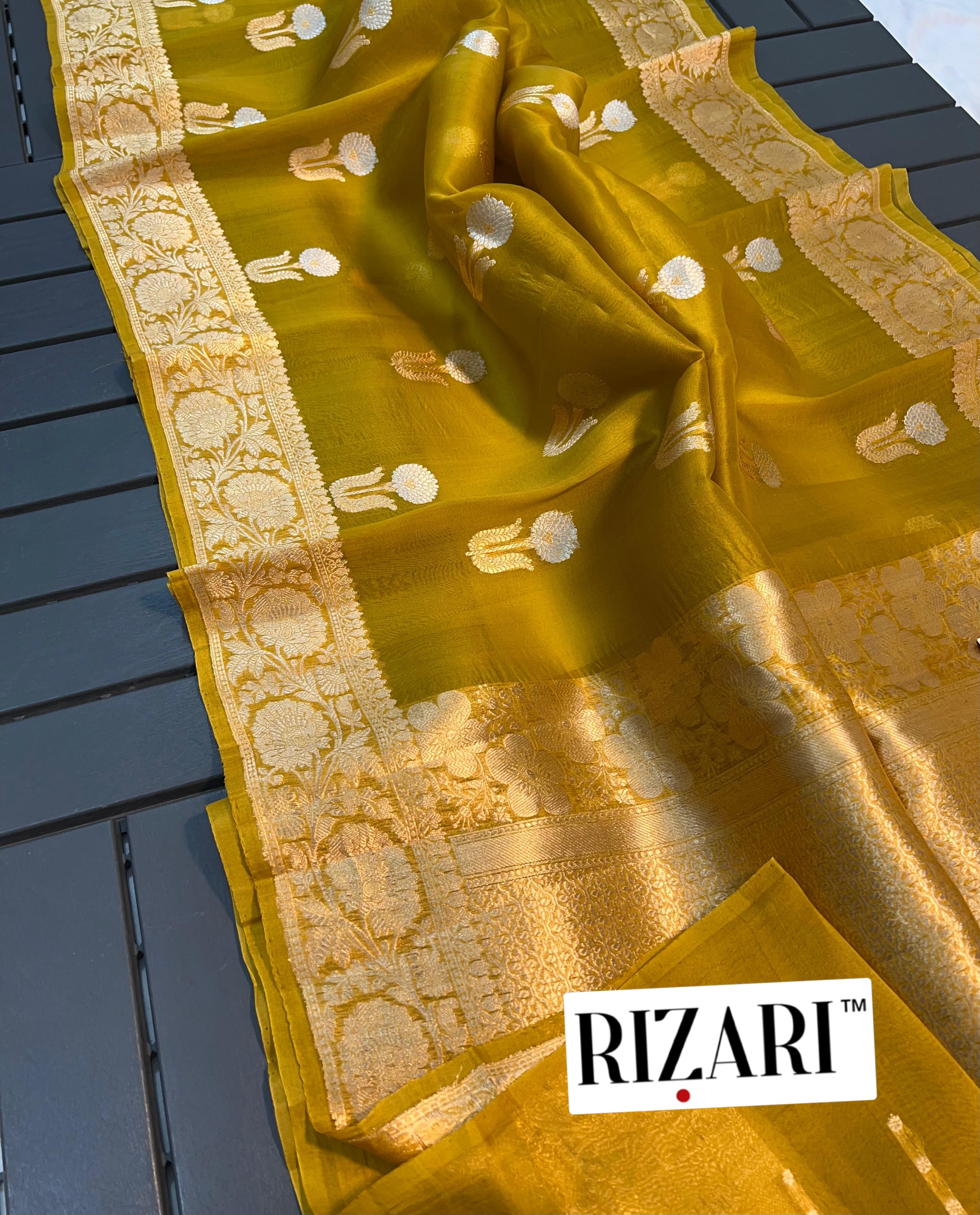 Kora Silk Handloom Banarasi Saree