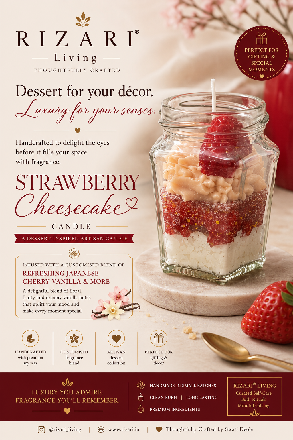 Strawberry Cheesecake Candle