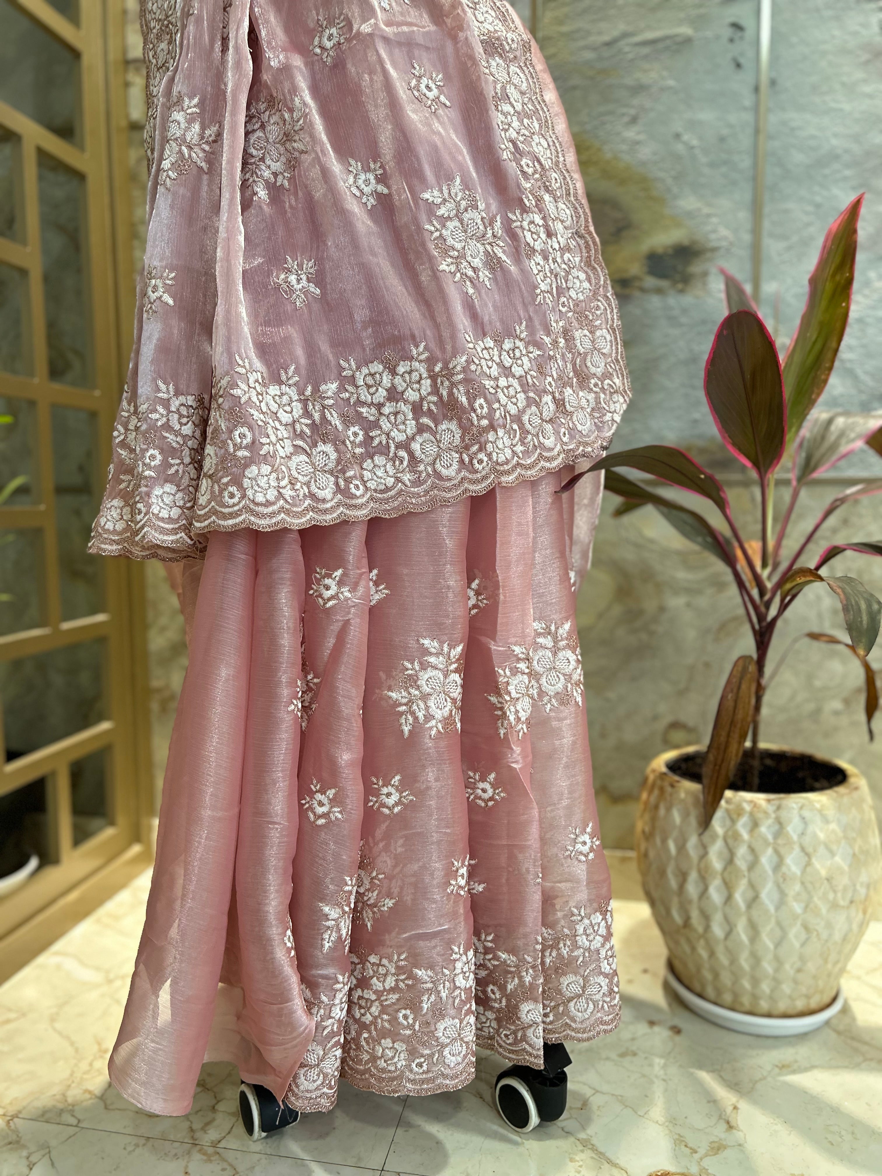 Soft Organza Party wear Sarees