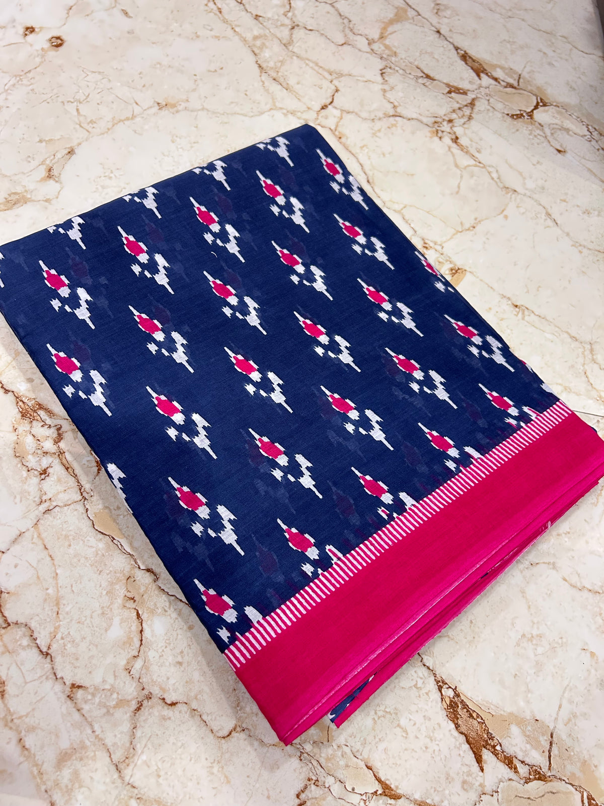 Hand Block Printed Cotton Sarees