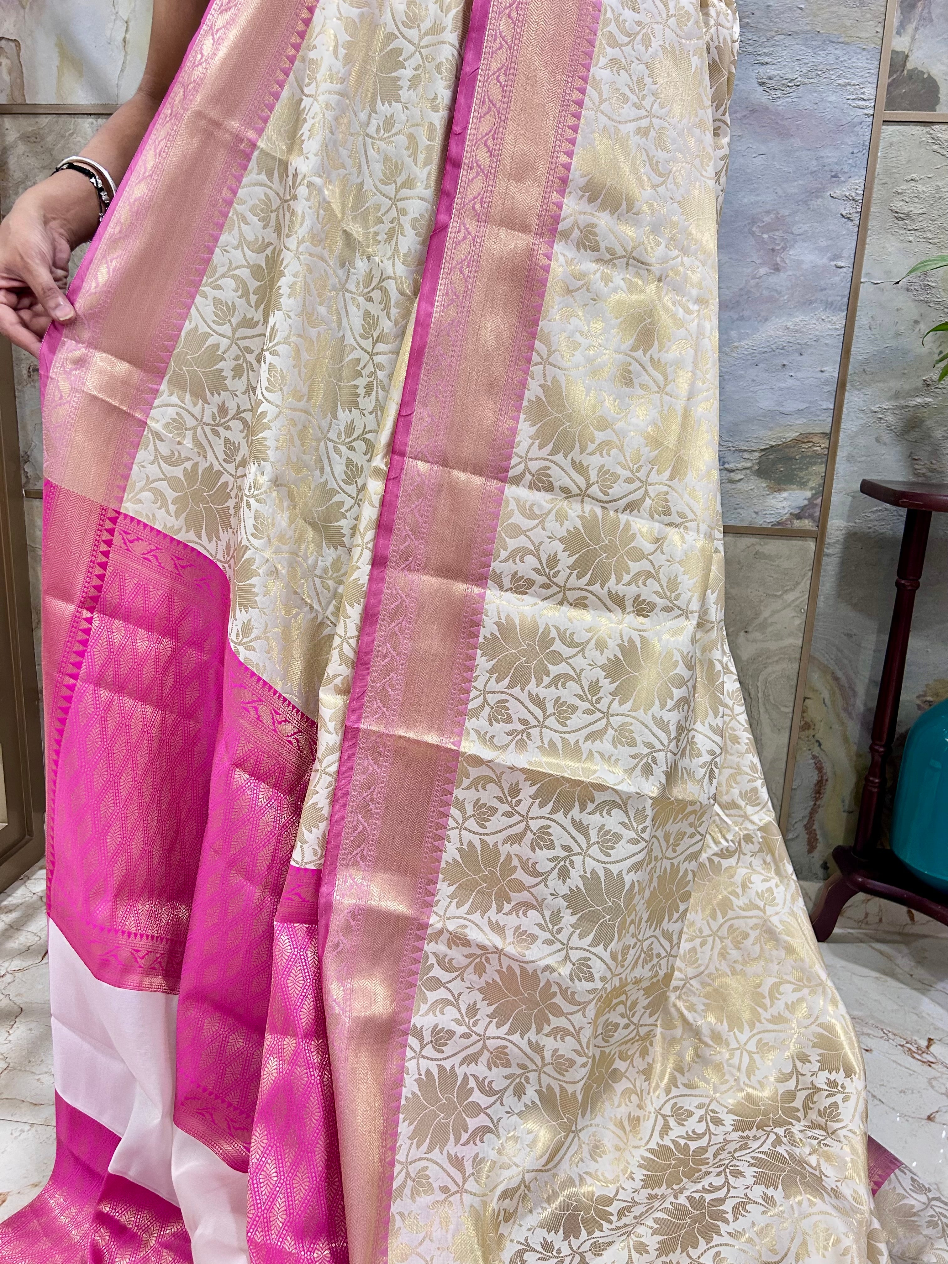 Off white Banarasi Saree