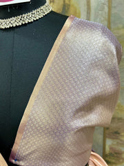 Silk Saree with Unique Motifs in Pastel Mauve Colour