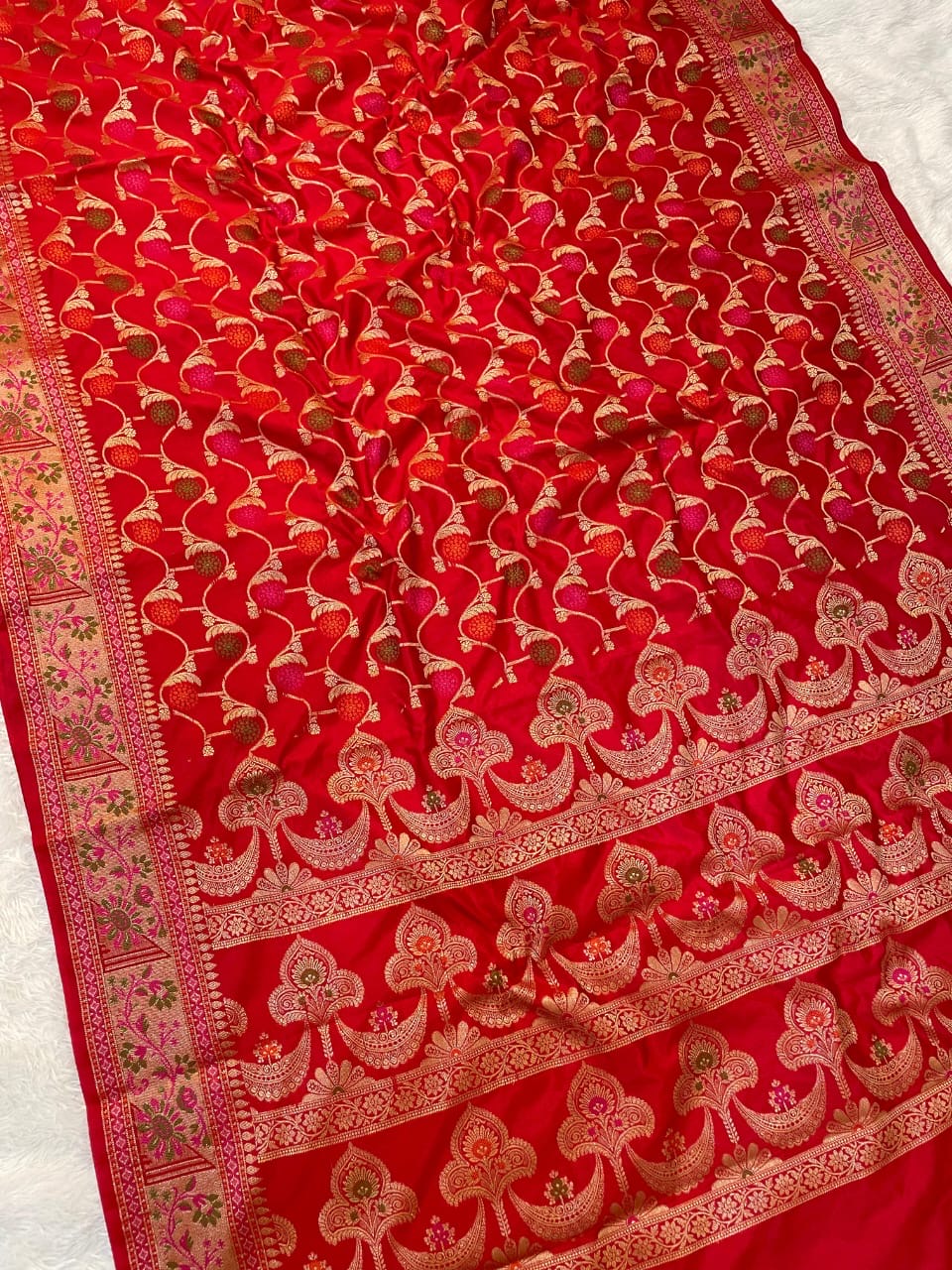Semi Katan Banarasi Saree