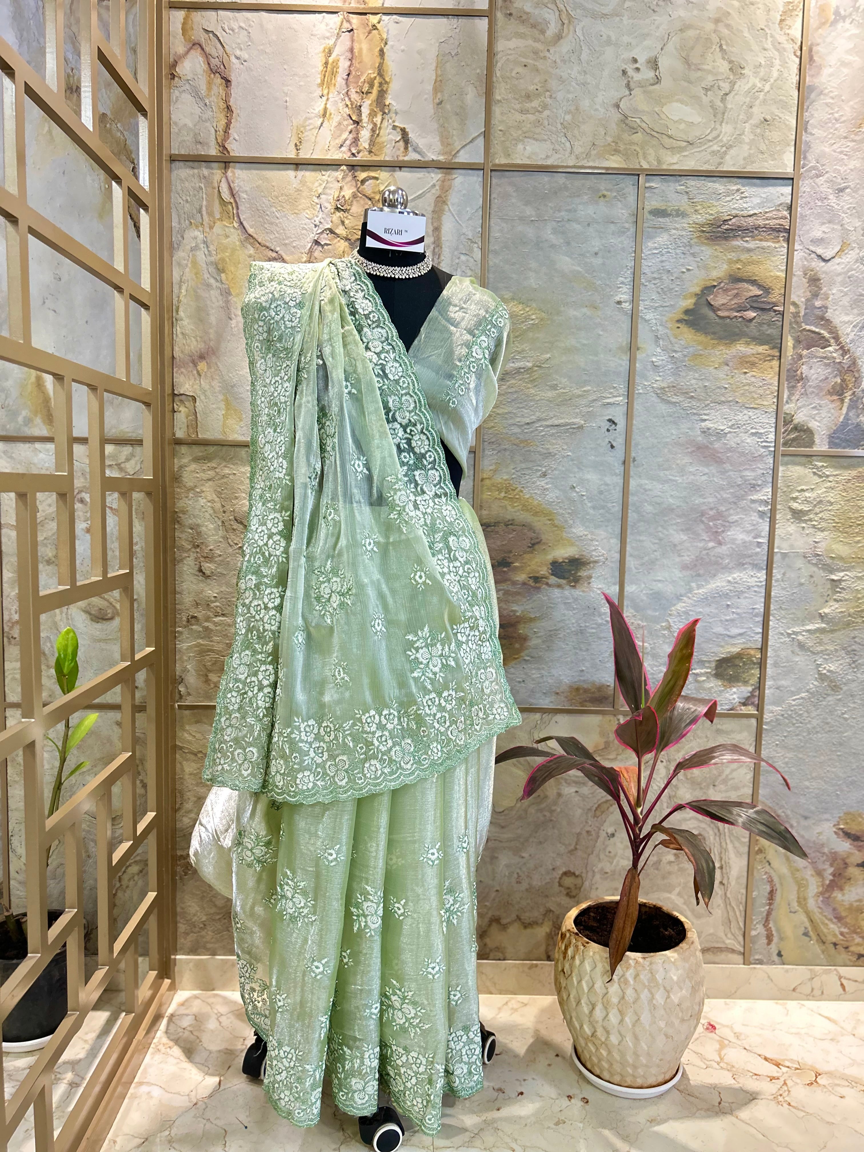Soft Organza Party wear Sarees