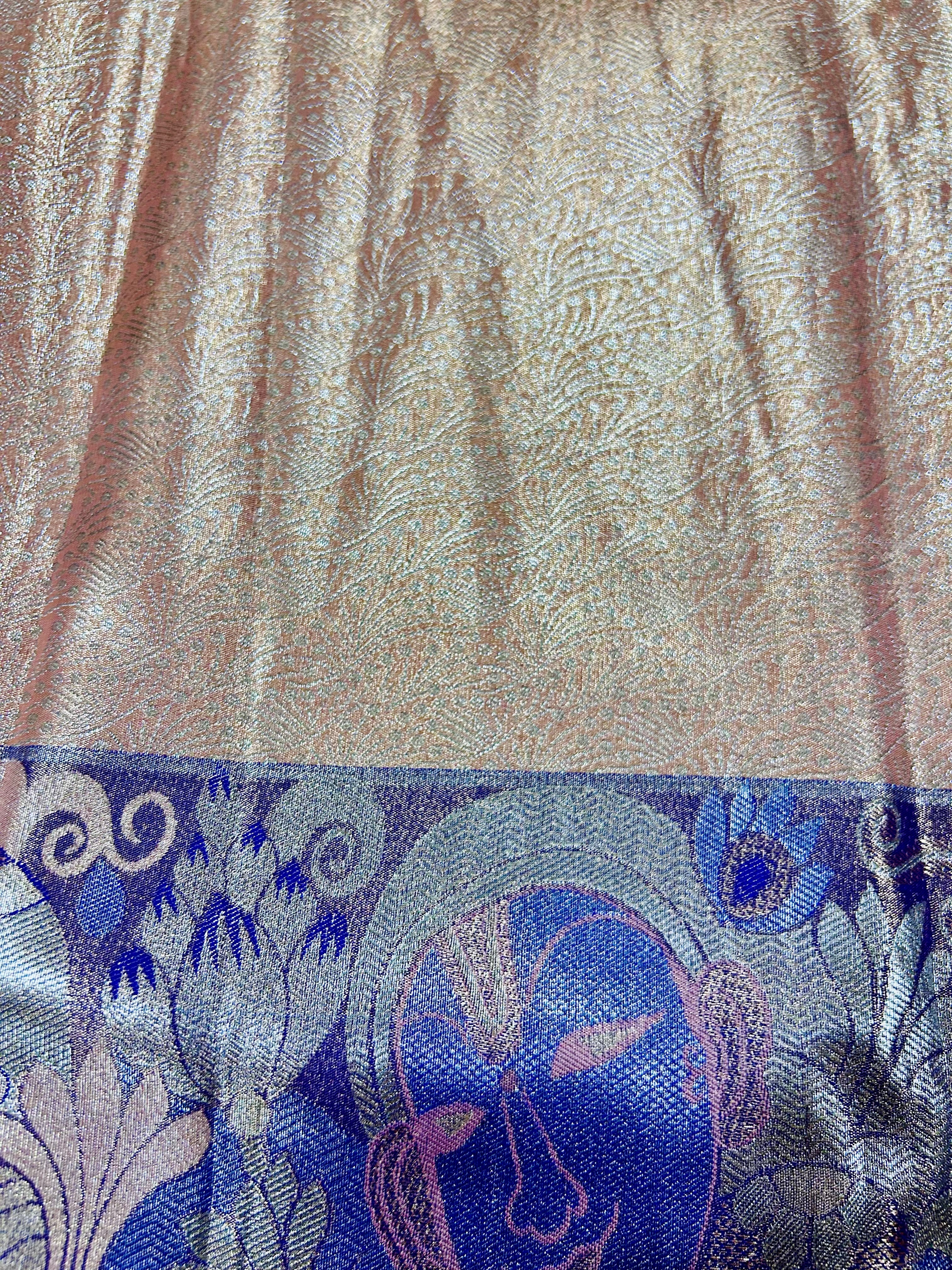 Soft Silk Saree in Peach Colour with Motif