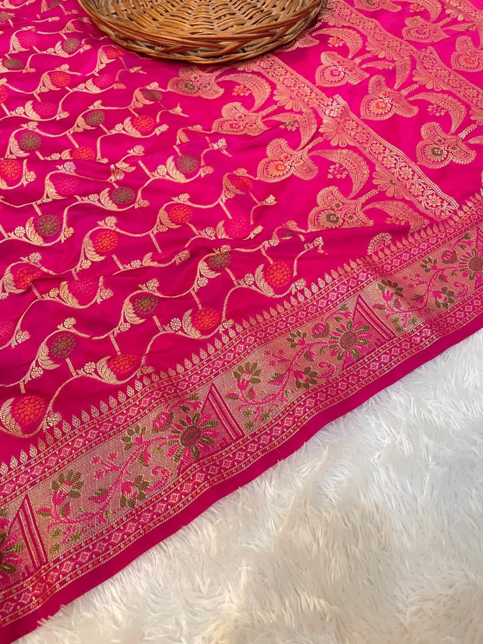 Semi Katan Banarasi Saree