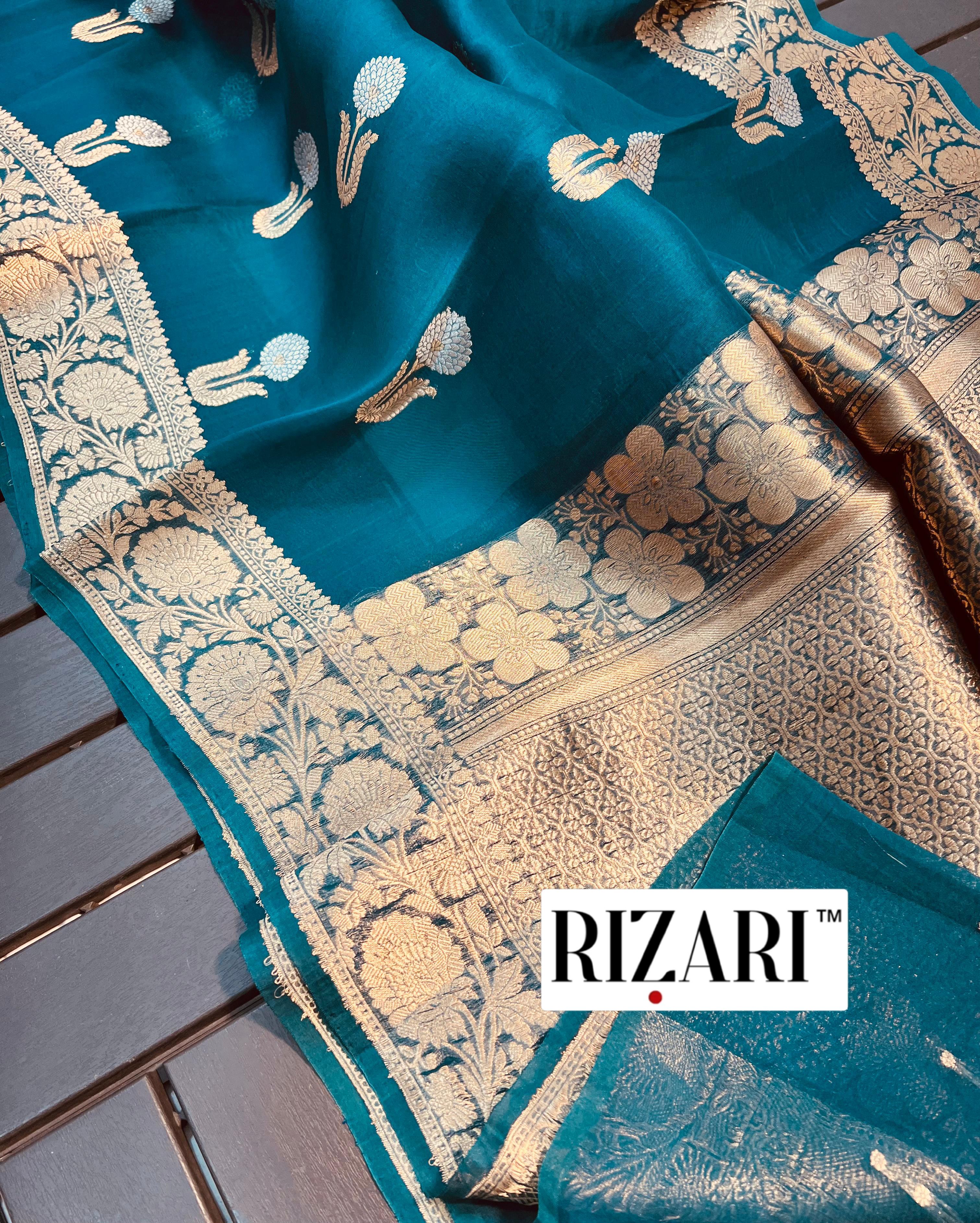 Kora Silk Handloom Banarasi Saree