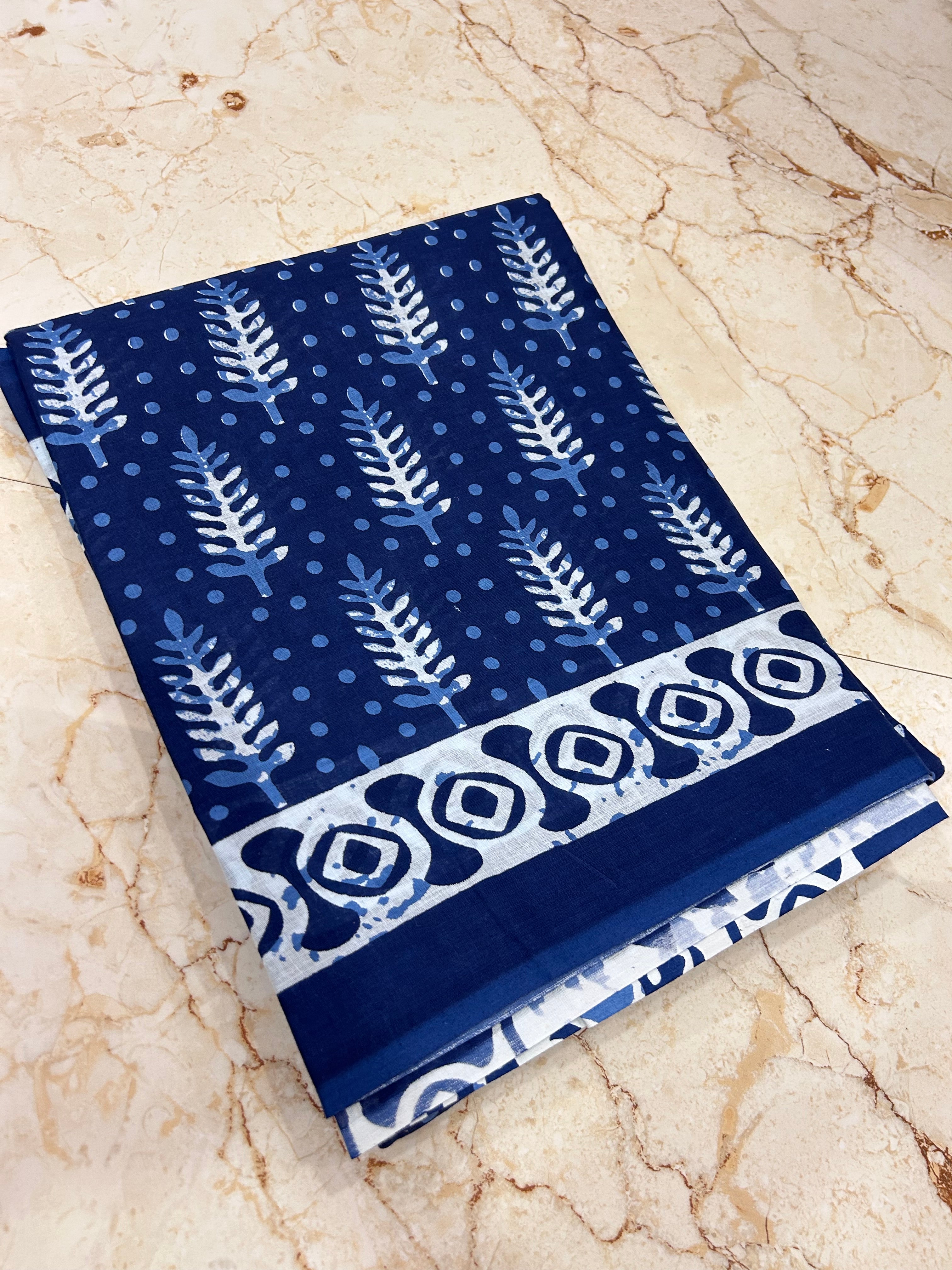 Hand Block Printed Cotton Sarees