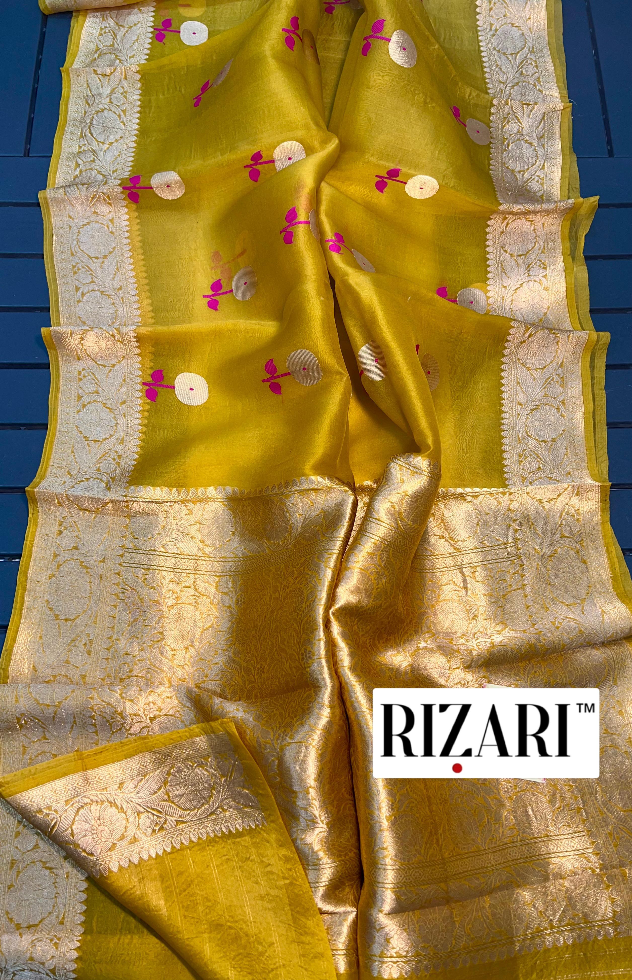 Kora Silk Handloom Banarasi Saree