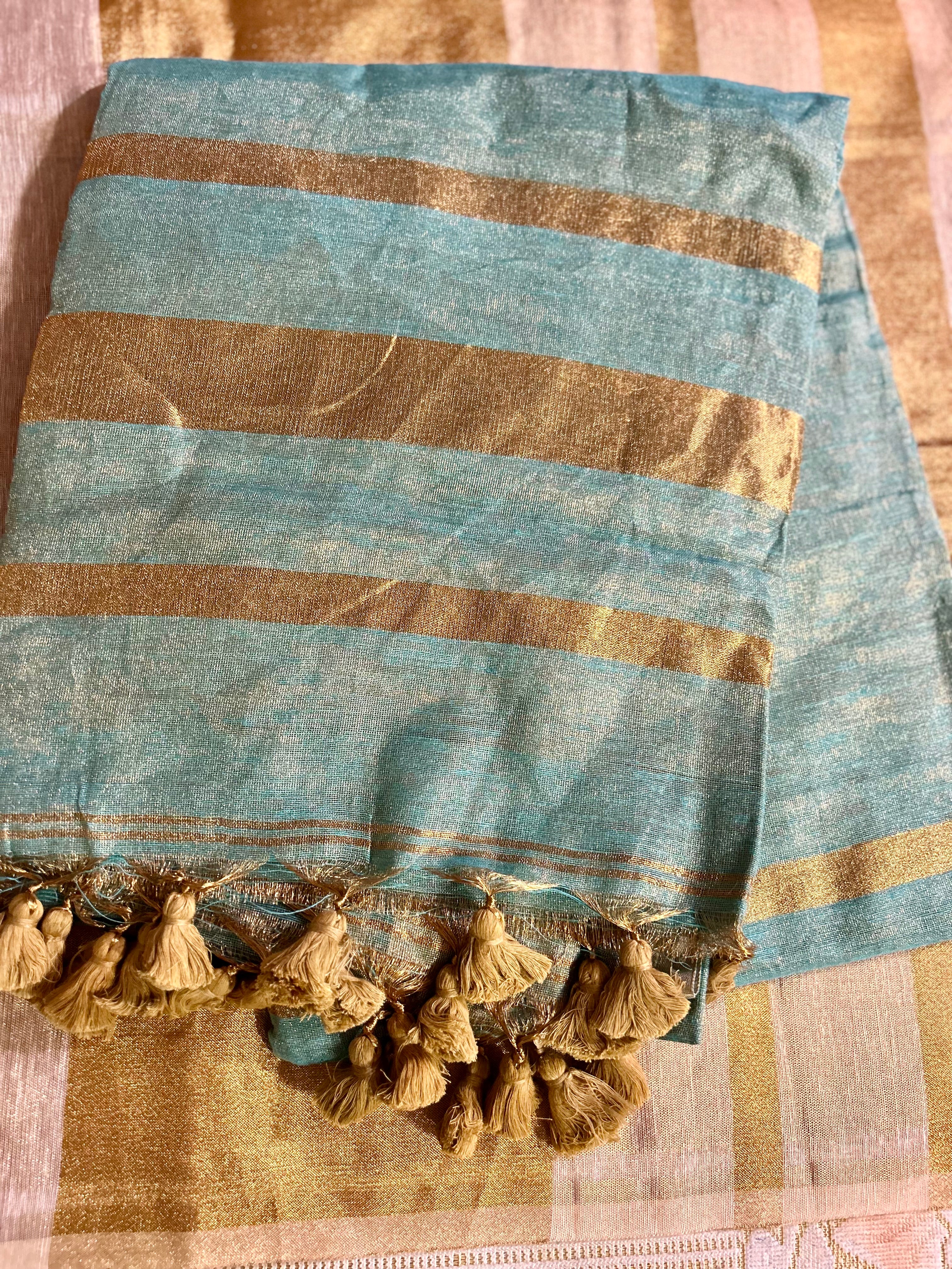 Linen Tissue Saree