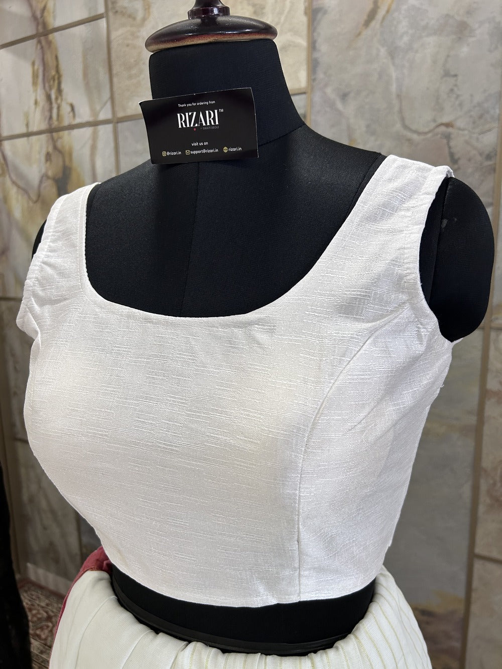 Exclusive Short Sleeves Design Blouse  - White