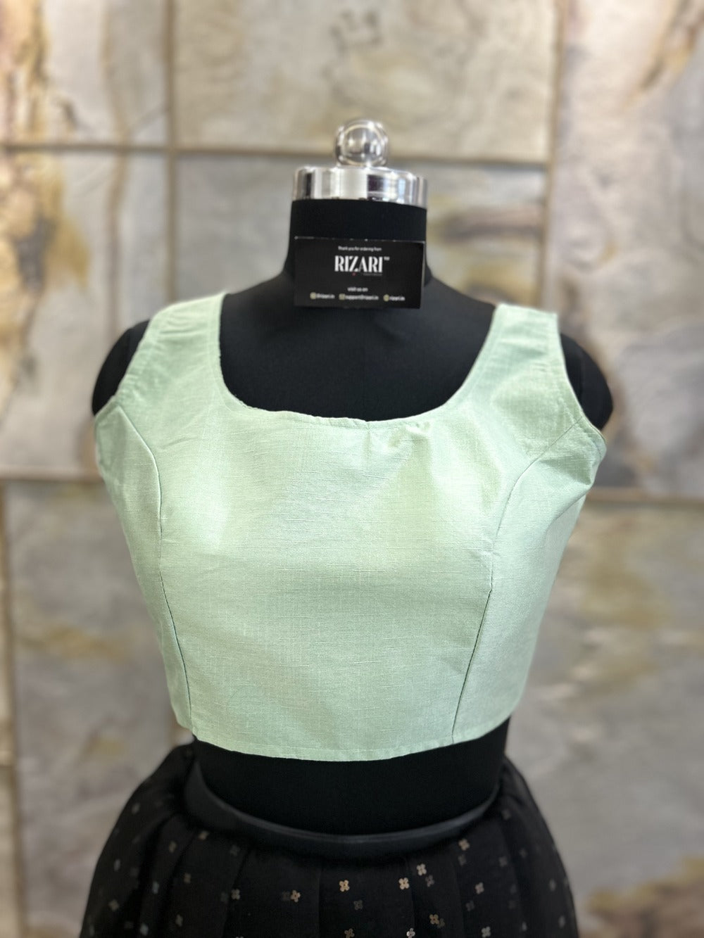 Exclusive Short Sleeves Design Blouse  - Light Green