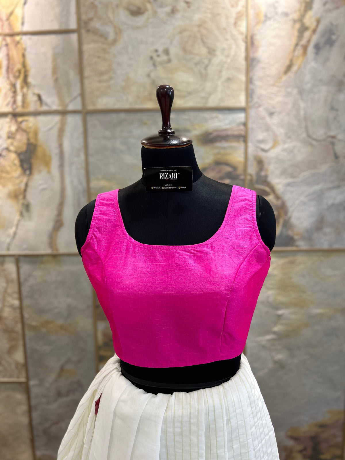 Exclusive Short Sleeves Design Blouse  - Pink