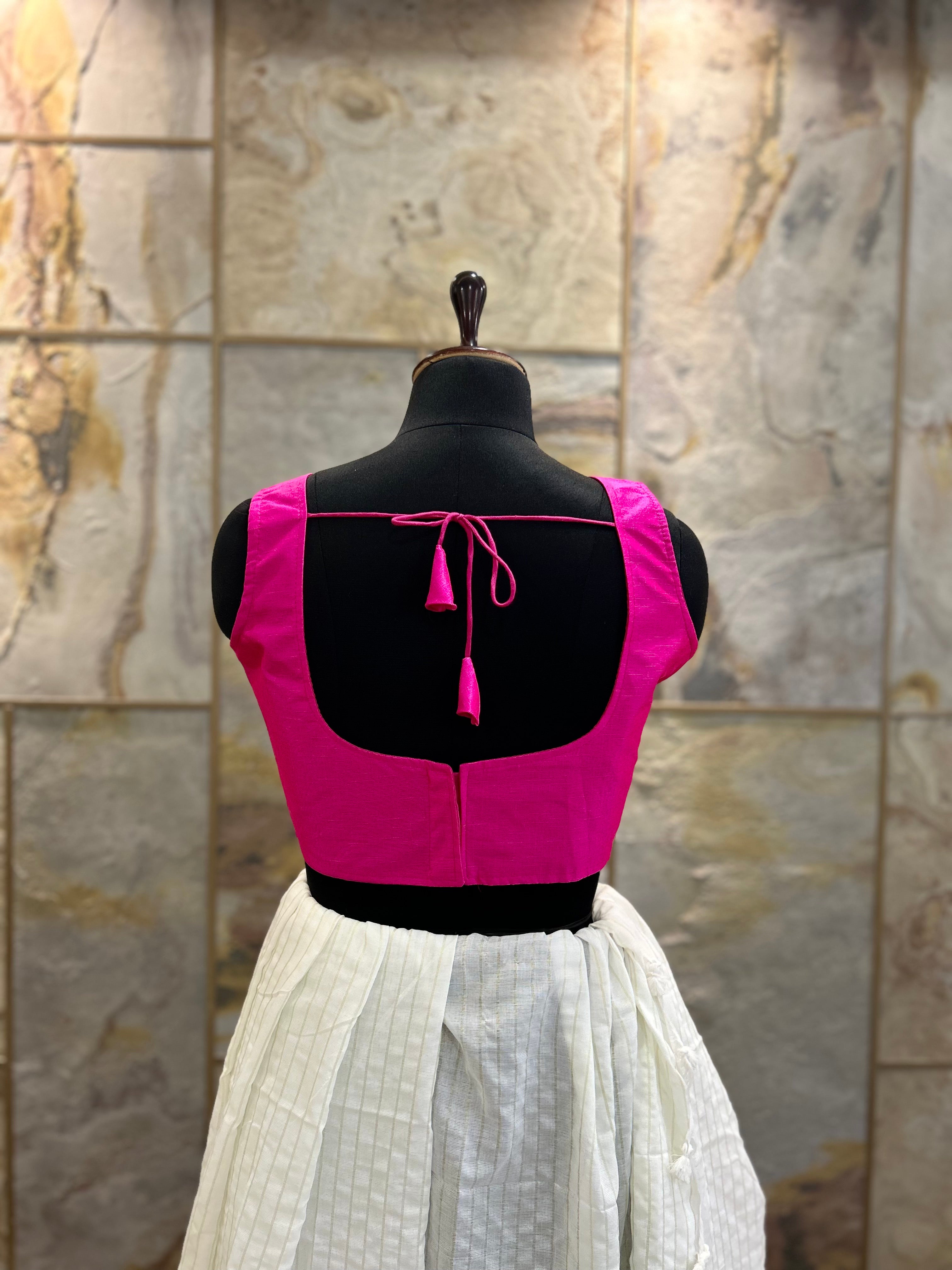 Exclusive Short Sleeves Design Blouse  - Pink