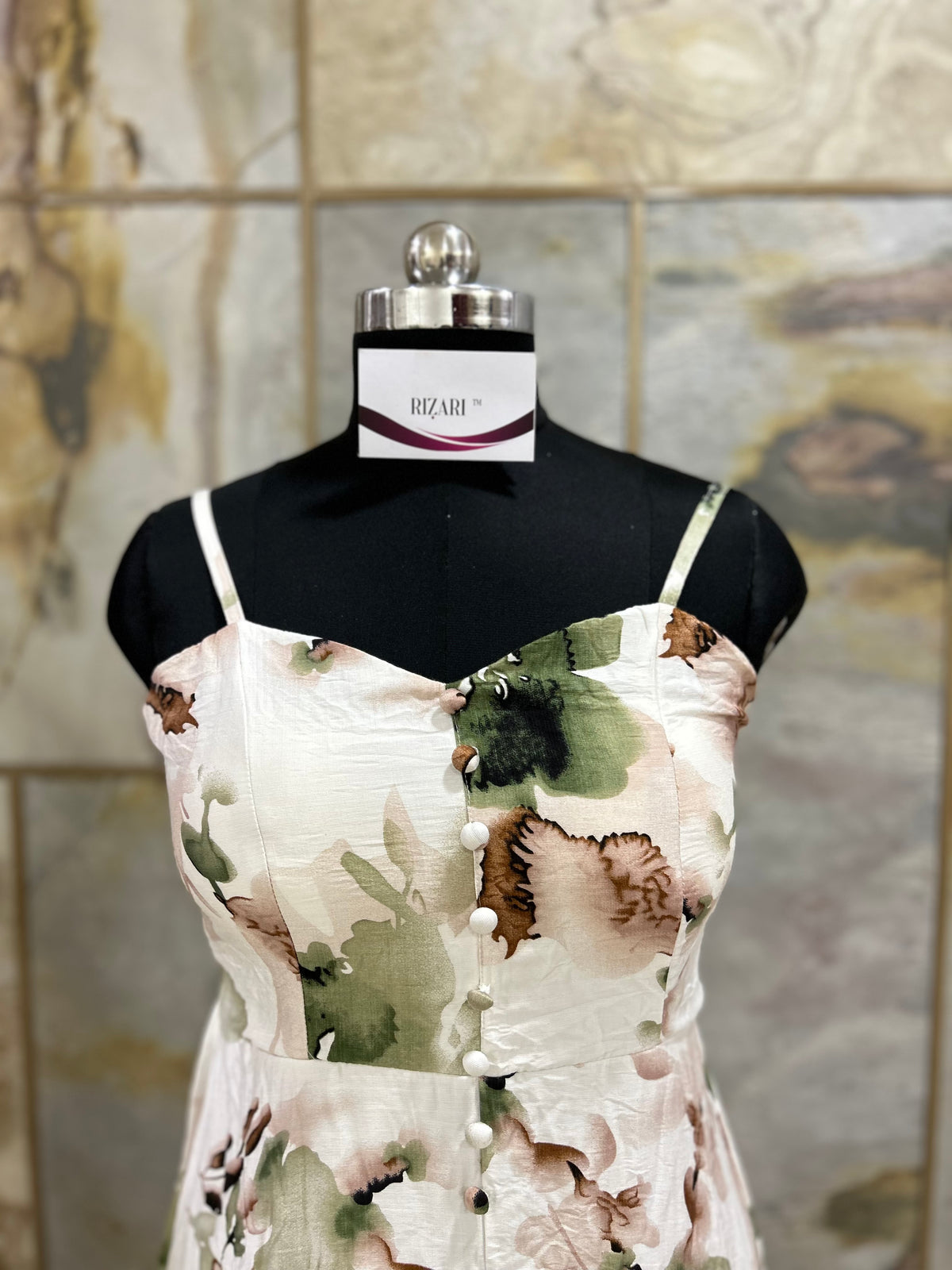 Floral Fit and Flare Midi Dress