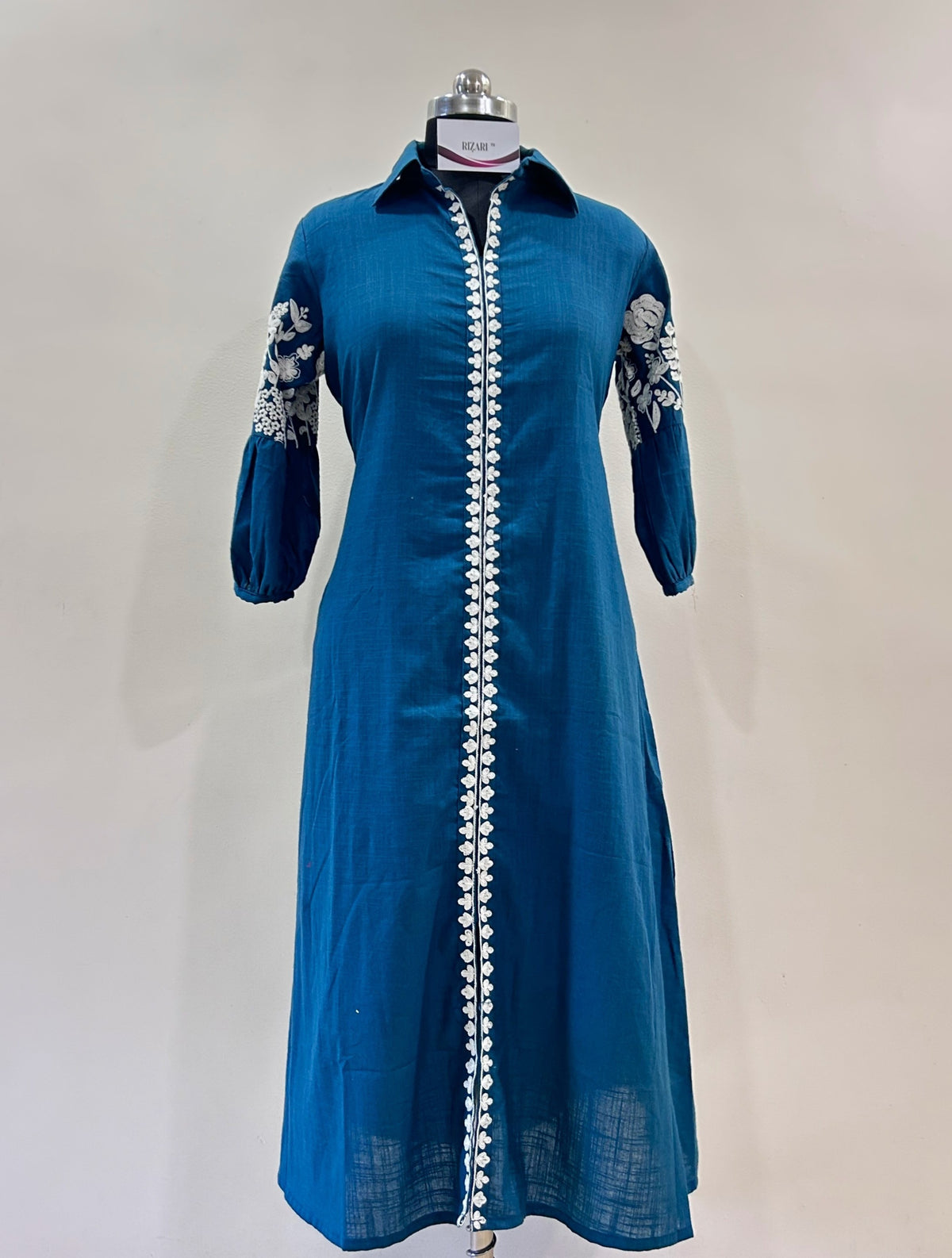 Midi Dress with Embroidery
